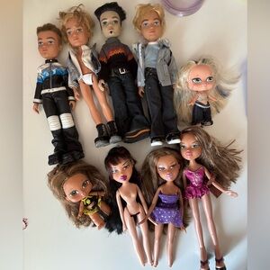 lot of miscellaneous bratz dolls